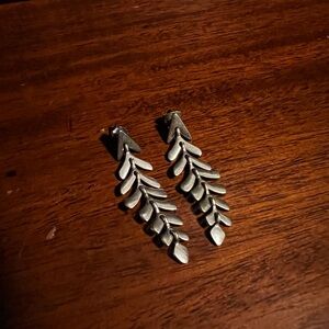 Golden Leaf Drop Earrings